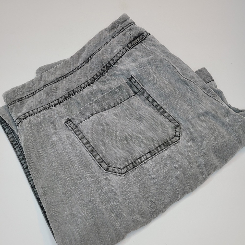 Sundance Pants Womens P6 Grey Good Tencel Wide Leg Button Fly Herringbone P6 - Picture 2 of 6